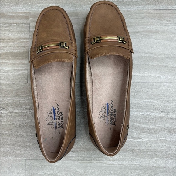 Life Stride Velocity Memory Foam Faux Leather Driving Loafers Womens 9.5 - Picture 5 of 12